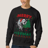 Merry Fishmas Fish Fishing Dad Fisherman Christmas