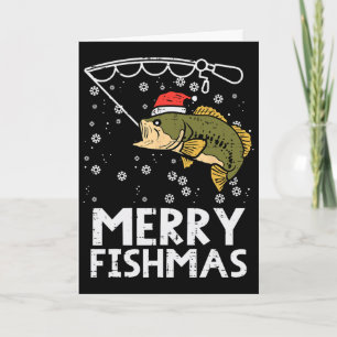 Merry Fishmas Fish Fishing Xmas Christmas Dad Men Card