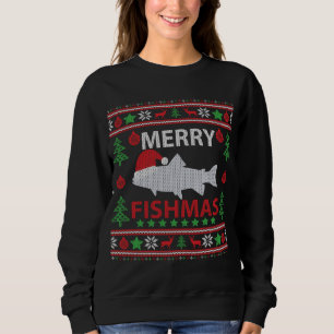 Merry Fishmas Fishing Ugly Christmas Sweater