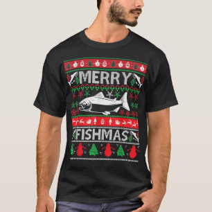 Merry Fishmas Funny Fishing Ugly Christmas Sweater