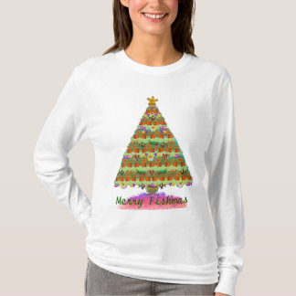 Merry Fishmas Ladies Long Sleeve Shirt
