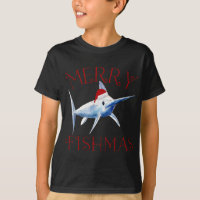 Merry Fishmas Marlin Santa Hat Christmas