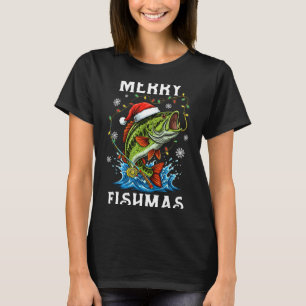 Merry Fishmas Santa Fishing Lovers Funny Fisherman T-Shirt