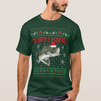 Merry Fishmas Ugly Christmas Sweater Funny Angler