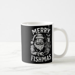Merry Fishmas Vintage Santa Fishing Christmas Tank Coffee Mug