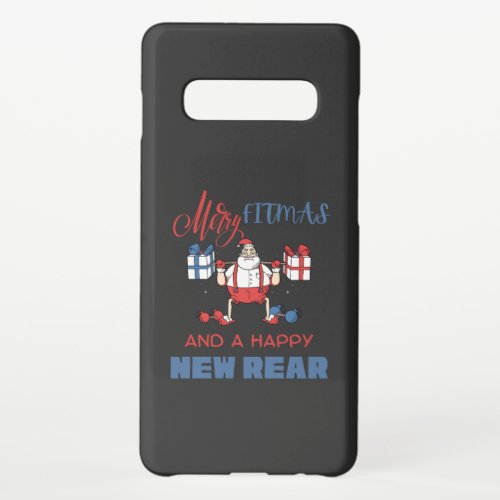 Merry Fitmas And A Happy New Rear 2024 Workout Samsung Galaxy S10 Case