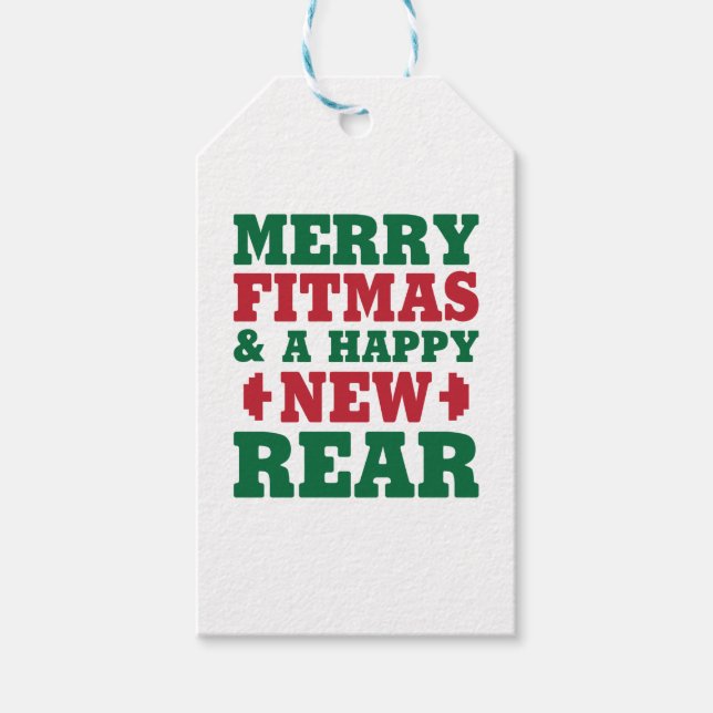 Merry Fitmas Gift Tags (Front)