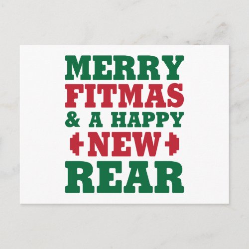Merry Fitmas Holiday Postcard