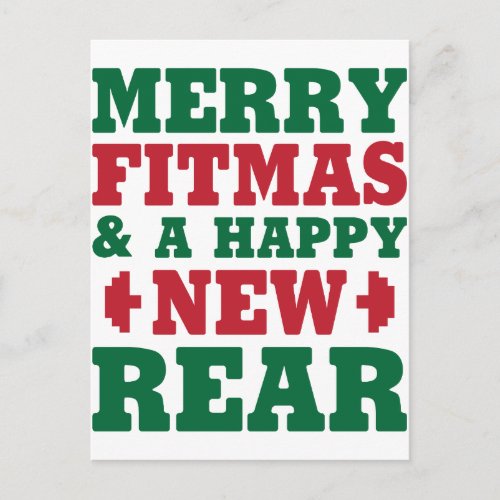 Merry Fitmas Holiday Postcard