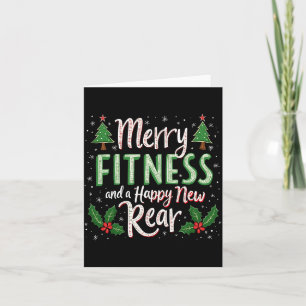 Merry Fitness And Happy New Rear Bodybuilding Xmas Card