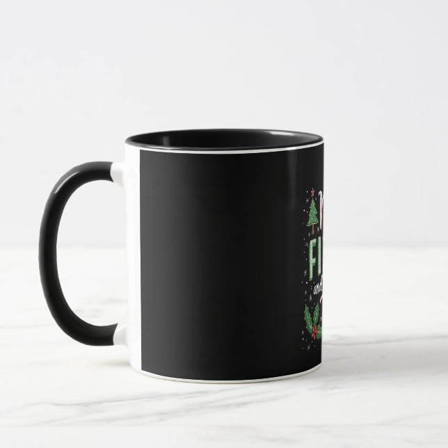 Merry Fitness and Happy New Rear Bodybuilding Xmas Mug (Left)