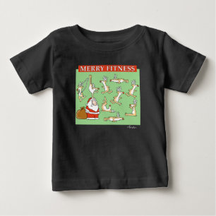 Merry Fitness exercise reindeer by Sandra Boynton Baby T-Shirt