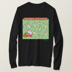 Merry Fitness exercise reindeer by Sandra Boynton T-Shirt