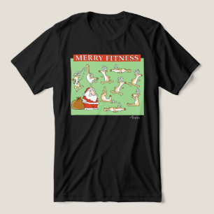 Merry Fitness exercise reindeer by Sandra Boynton Tri-Blend Shirt