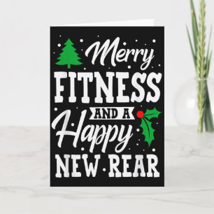 Merry Fitness Happy New Rear Workout Christmas Card