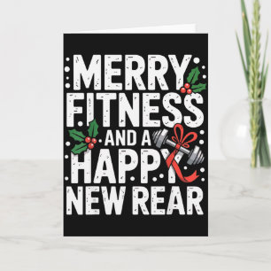 Merry Fitness Happy New Rear Workout Fitmas Christ Card