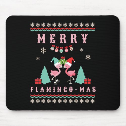 Merry Flamingo_mas  Mouse Pad