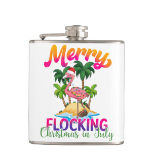 Merry Flocking Christmas   Christmas in July Flask