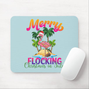 Merry Flocking Christmas   Christmas in July Mouse Pad