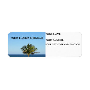 MERRY FLORIDA CHRISTMAS LABEL