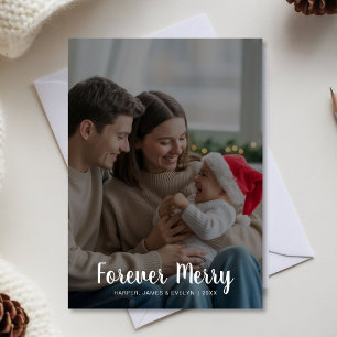 Merry Forever – Cozy Winter Family Holiday Card