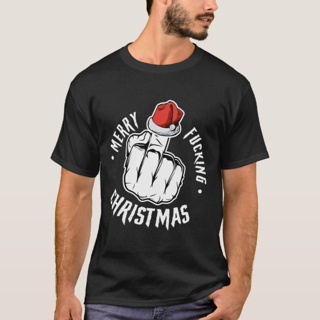 Merry Foring Christmas Inappropriate Men Adult Fun T-Shirt (Front)