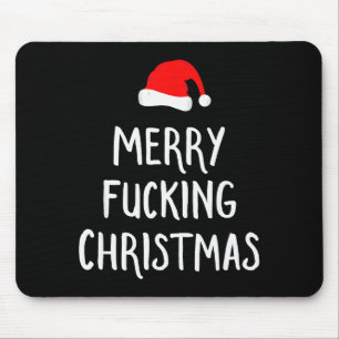 Merry Foring Christmas Inappropriate Santa Pajama  Mouse Pad