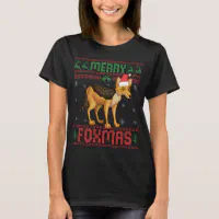 Merry Foxmas Funny Ugly Christmas Sweater Fox | Zazzle