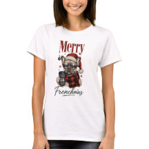 Merry Frenchmas French Bulldog T-Shirt 