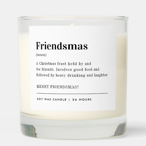 Merry Friendsmas Christmas Friends Gift Scented Candle