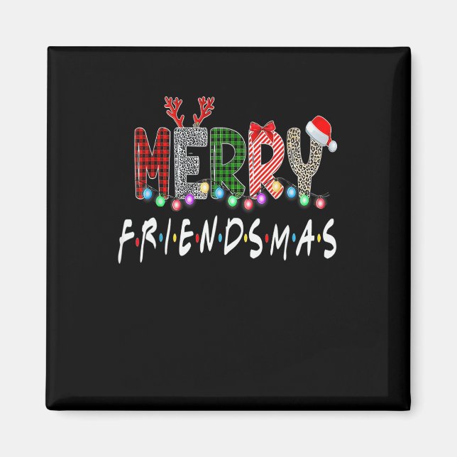 Merry Friendsmas Christmas Friends Matching Sweate Magnet (Front)
