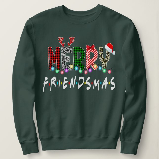 Merry Friendsmas Friends Christmas Matching Xmas Sweatshirt (Design Front)