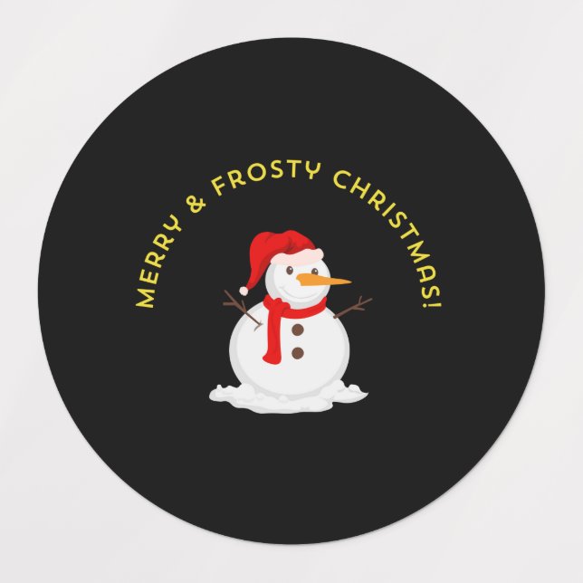 Merry & Frosty Christmas Labels (Design 2)