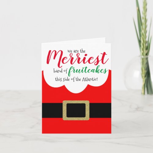 merry fruitcakes funny Santa Christmas party Invitation