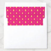Merry Fun Bright Neon Pink & Yellow Christmas Tree Envelope Liner (In Envelope)