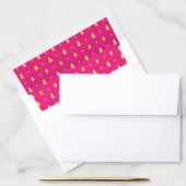 Merry Fun Bright Neon Pink & Yellow Christmas Tree Envelope Liner (Desk)