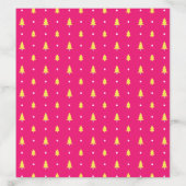 Merry Fun Bright Neon Pink & Yellow Christmas Tree Envelope Liner (Design)