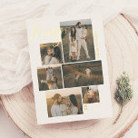 Merry | Gallery Wall 6 Photo Collage Christmas Foil Holiday Card<br><div class="desc">Give your Christmas cards a sparkle with real gold, silver, or rose gold foil! Show off your favorite family moments with this stylish Christmas photo foil card featuring a trendy gallery wall layout. With six photo slots in various sizes, you can mix portraits, landscapes, and square shots of cozy family...</div>