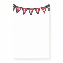 Merry garland note pad