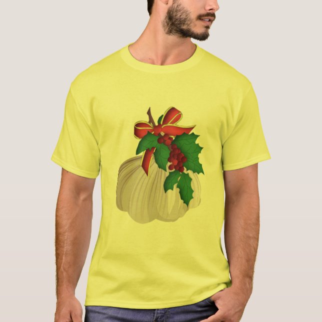 Merry Garlic Christmas T-Shirt - Funny Foodie Tee (Front)