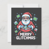 Merry Glitchmas Coding Programmer Santa Christmas (Front)