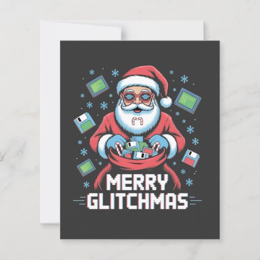 Merry Glitchmas Coding Programmer Santa Christmas (Front)