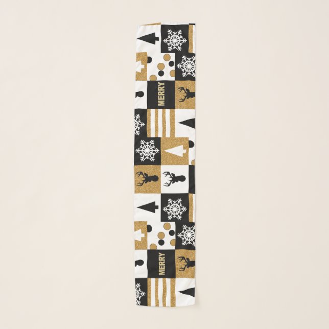 MERRY Glitter Matching Family Scarf (Front)