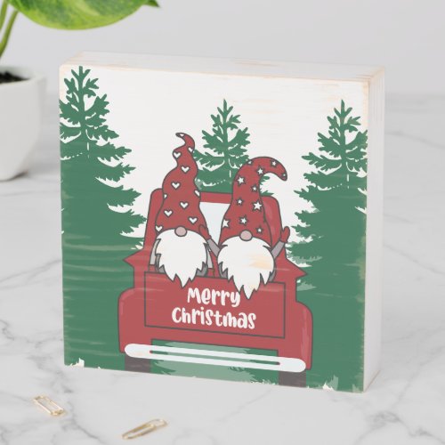 Merry gnomes Wood Box Sign