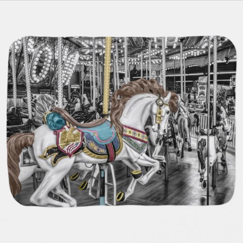 Merry Go Round Carousel Baby Blanket