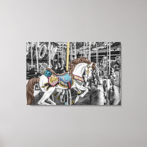 Merry Go Round Carousel Canvas Print
