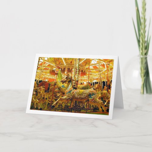 Merry_go_round  Carousel Holiday Card