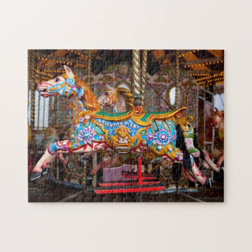Merry Go Round Carousel Horse Brighten Pier Jigsaw Puzzle