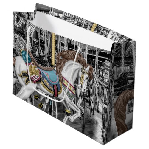 Merry Go Round Carousel Large Gift Bag