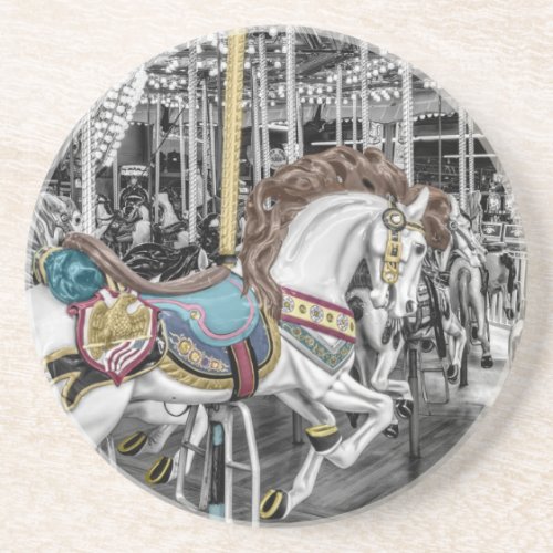 Merry Go Round Carousel Photography Coaster